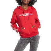 Shine It Crop Pullover Hoodie - Chili Pepper