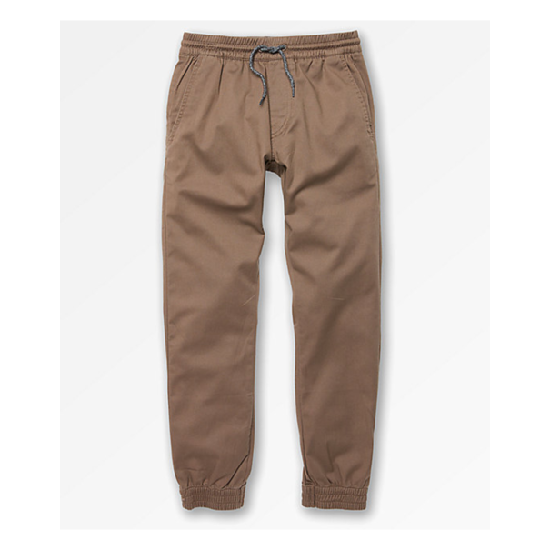 Volcom Boys Frickin Slim Jogger Pants - Mushroom
