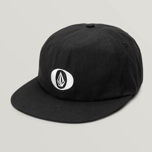 Stone O Strapback Hat - Black