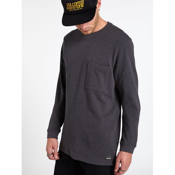 Volcom Keeter Long Sleeve Crew - Dark Charcoal