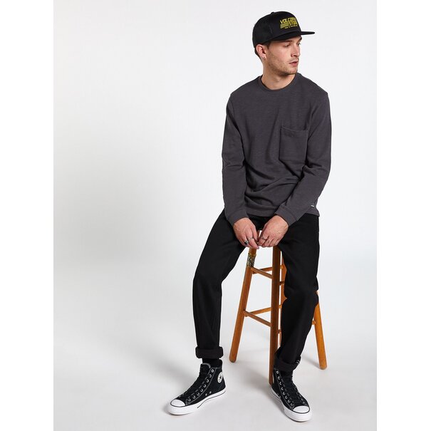 Volcom Keeter Long Sleeve Crew - Dark Charcoal