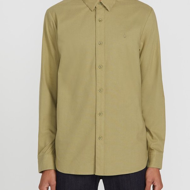 Volcom Oxford Stretch Long Sleeve Button Up - Moss