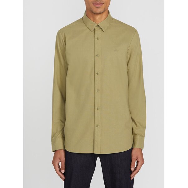 Volcom Oxford Stretch Long Sleeve Button Up - Moss