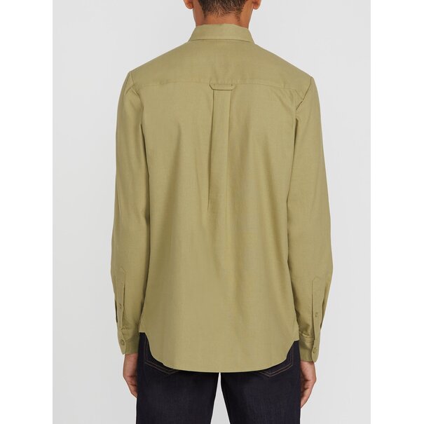 Volcom Oxford Stretch Long Sleeve Button Up - Moss