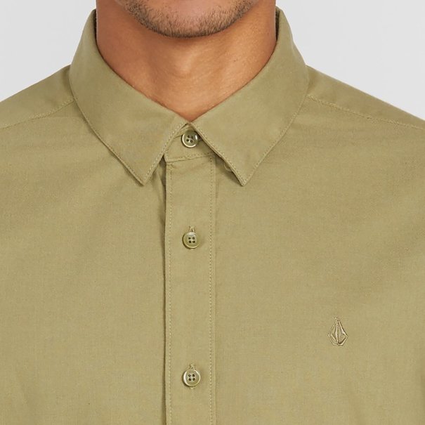 Volcom Oxford Stretch Long Sleeve Button Up - Moss