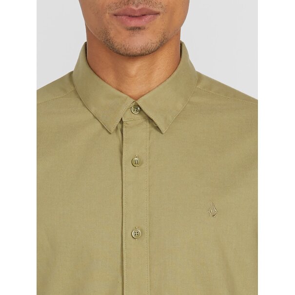 Volcom Oxford Stretch Long Sleeve Button Up - Moss