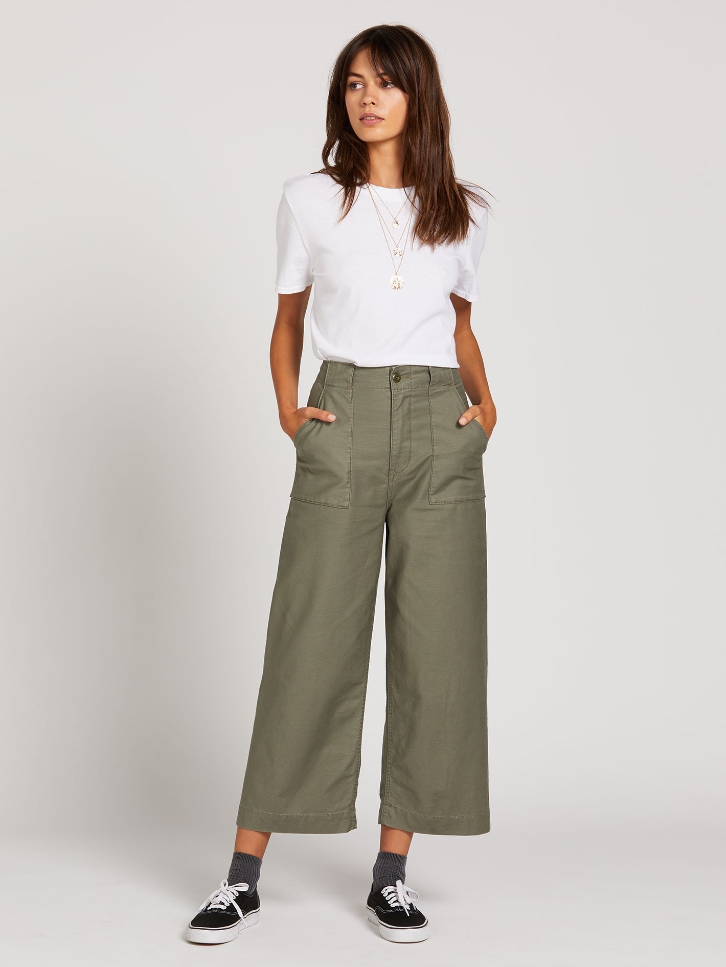 Army Whaler Wide Leg - Army Green Combo 