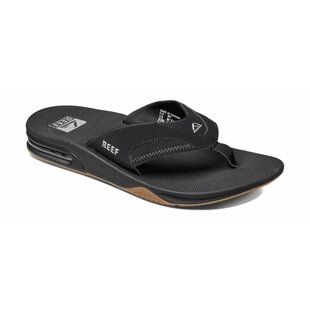 Fanning Sandals - Black/Silver