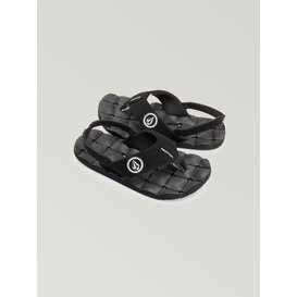 Little Boys Recliner Sandal - Black White