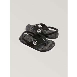 Little Boys Recliner Sandal - Black White