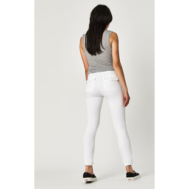 MAVI Ivy in White Twill Slim Cargo Pants