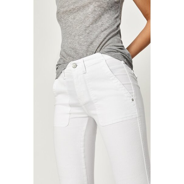 MAVI Ivy in White Twill Slim Cargo Pants