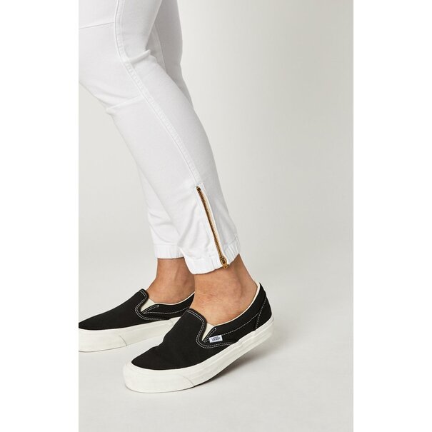 MAVI Ivy in White Twill Slim Cargo Pants