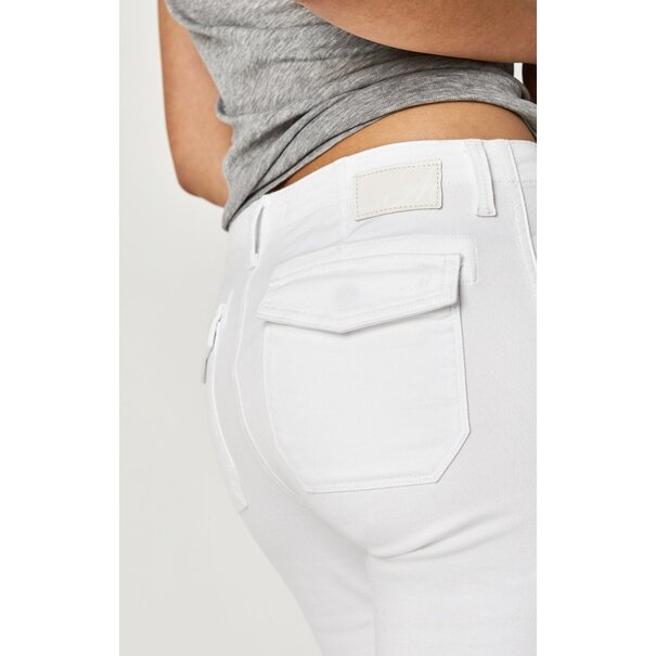MAVI Ivy in White Twill Slim Cargo Pants