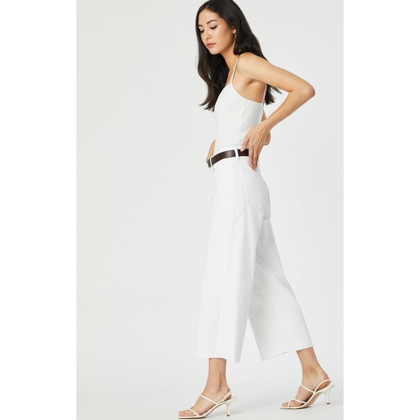 MAVI Bodrum in Off-White Stretch Wide Leg Jeans