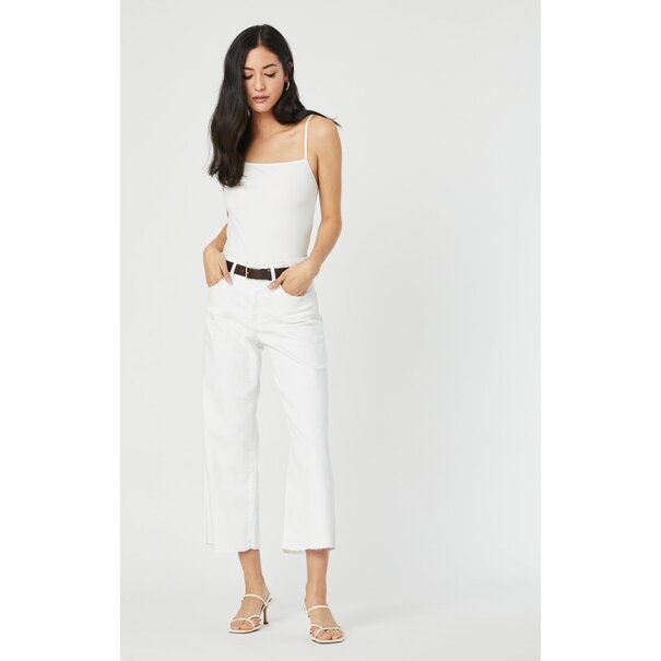 MAVI Bodrum in Off-White Stretch Wide Leg Jeans