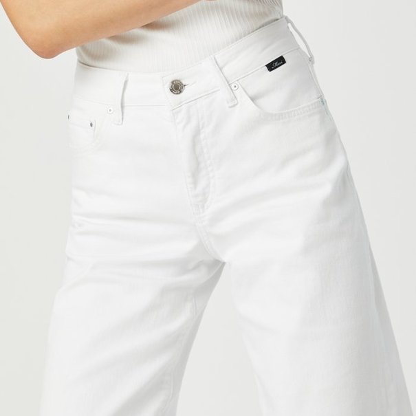MAVI Bodrum in Off-White Stretch Wide Leg Jeans