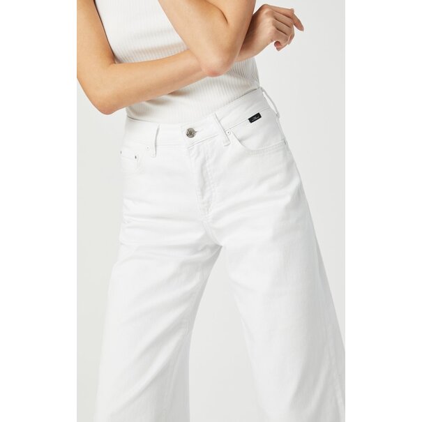 MAVI Bodrum in Off-White Stretch Wide Leg Jeans