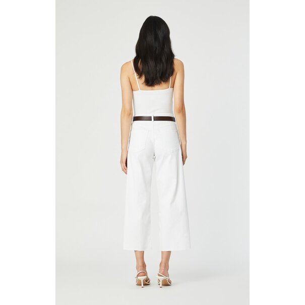MAVI Bodrum in Off-White Stretch Wide Leg Jeans