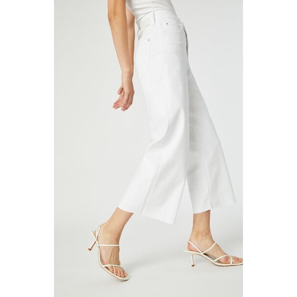 MAVI Bodrum in Off-White Stretch Wide Leg Jeans