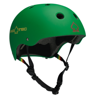 Classic Certified Skateboard Helmet - Matte Rasta Green