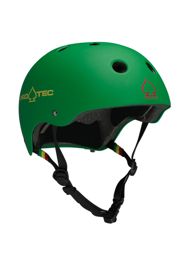 Classic Certified Skateboard Helmet Matte Rasta Green Medicine Hat