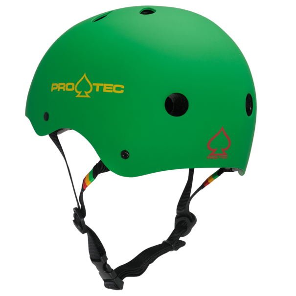 Pro-Tech Classic Certified Skateboard Helmet - Matte Rasta Green