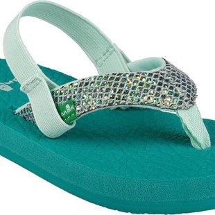 Kid'S Yoga Glitter Sandals - Sea Green