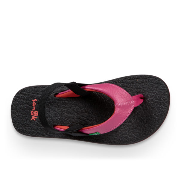Sanuk Kid's Yoga Mat Sandals - Hot Pink Red