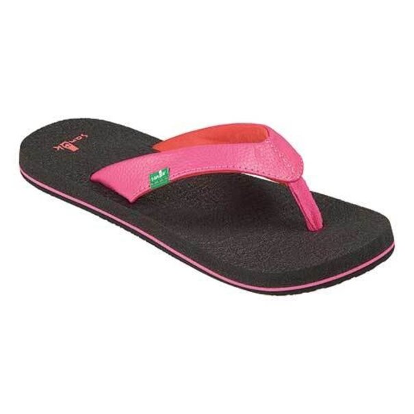 Sanuk Kid's Yoga Mat Sandals - Hot Pink Red