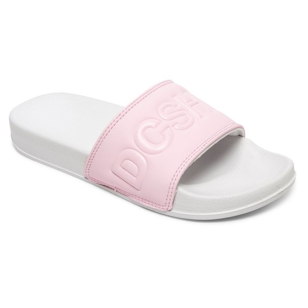 DC Shoes Kids DC Slider Sandals - Grey Pink