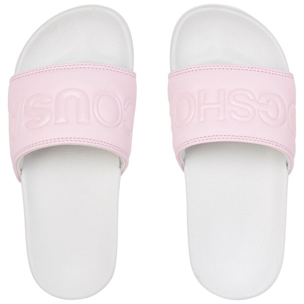 DC Shoes Kids DC Slider Sandals - Grey Pink