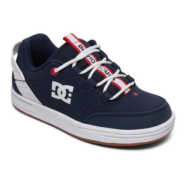 DC Shoes Kids Syntax Skate Shoes - Navy Red