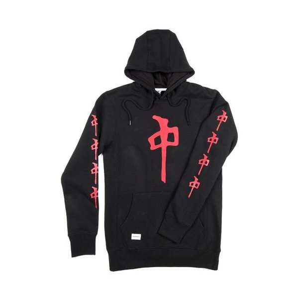 Red Dragon Apparel Chung Sleeve Hoodie - Black/Red