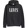 Relaxed Graphic Hoodie 90's Serif - Black