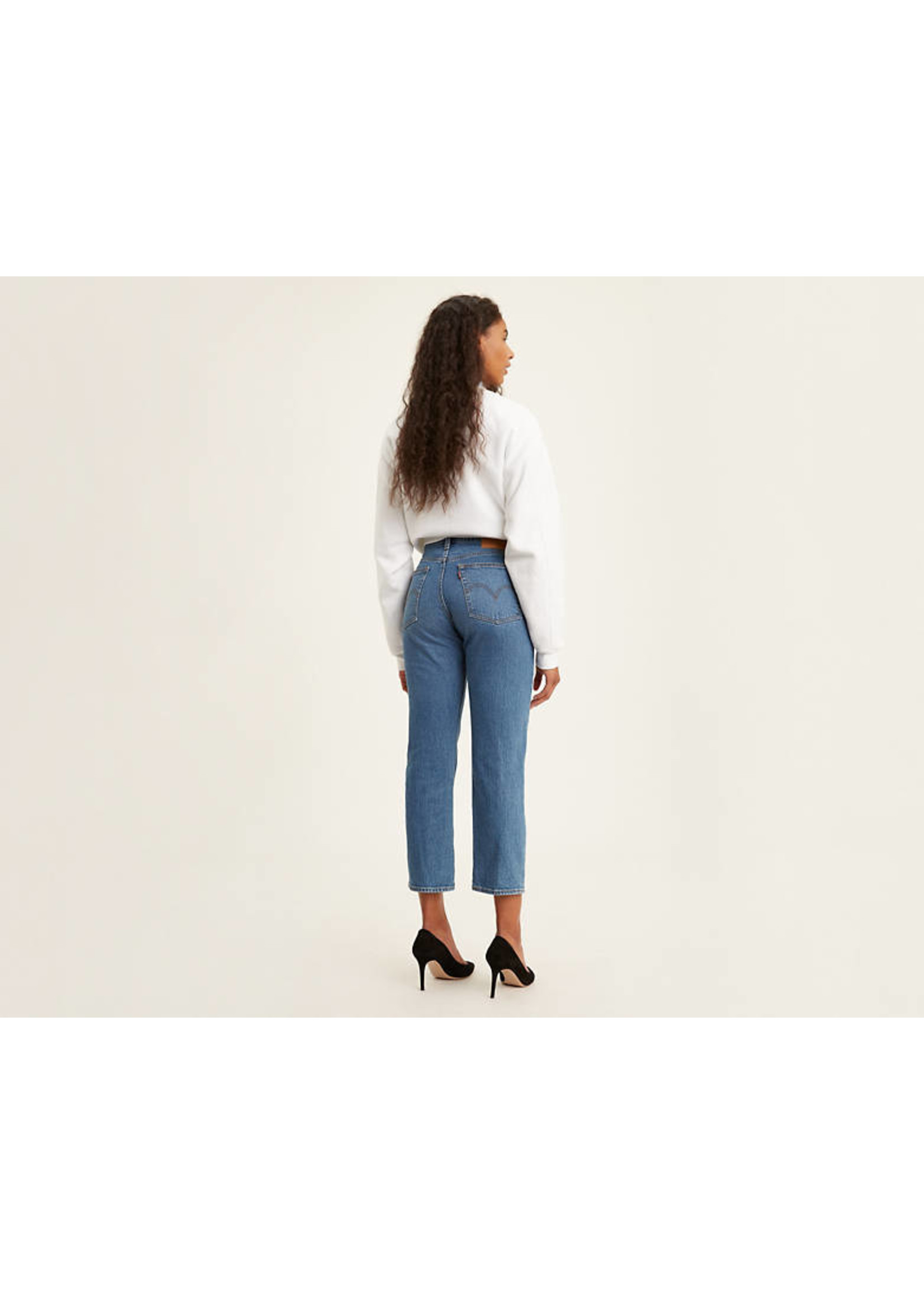 wedgie fit straight women's jeans white