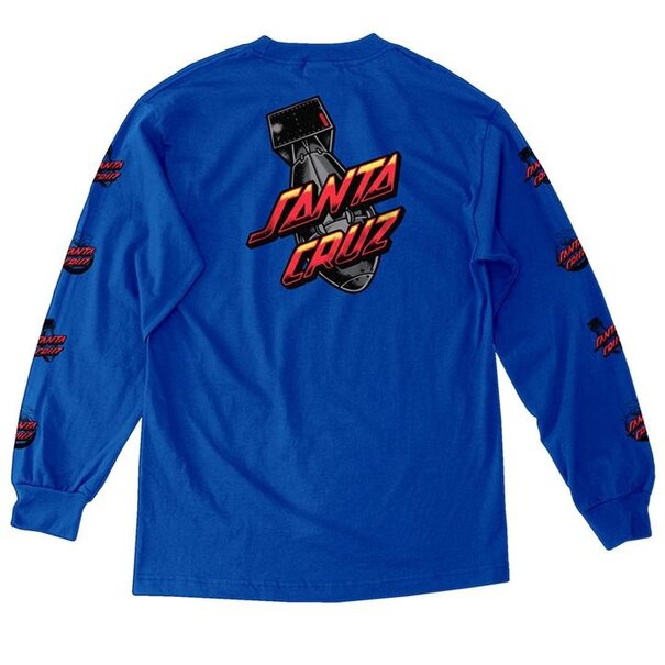 Santa Cruz Skateboards Atomic Dot Long Sleeve T-Shirt - Royal Blue