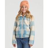 Girls' Warm And Cozy Polar Fleece Jacket- Surf Blue