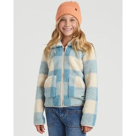 Girls' Warm And Cozy Polar Fleece Jacket- Surf Blue