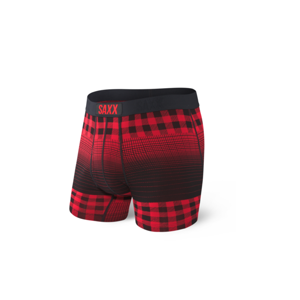 SAXX Underwear UltrBoxBrief Red HorizPld.