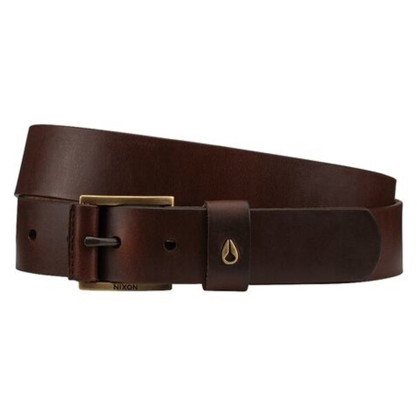 Nixon Americana Leather Belt-Drk Brown