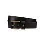 Americana Vegan Belt- Blk/Gold