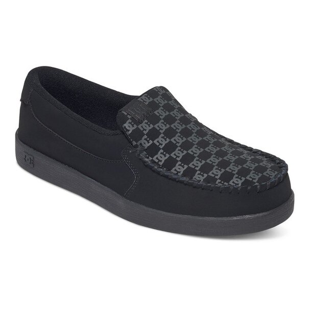 DC Shoes DC Villain Leather Slip-On Shoes- BlkO.