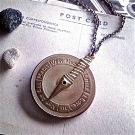 Love Games Brass Lover Meter Spinner Necklace