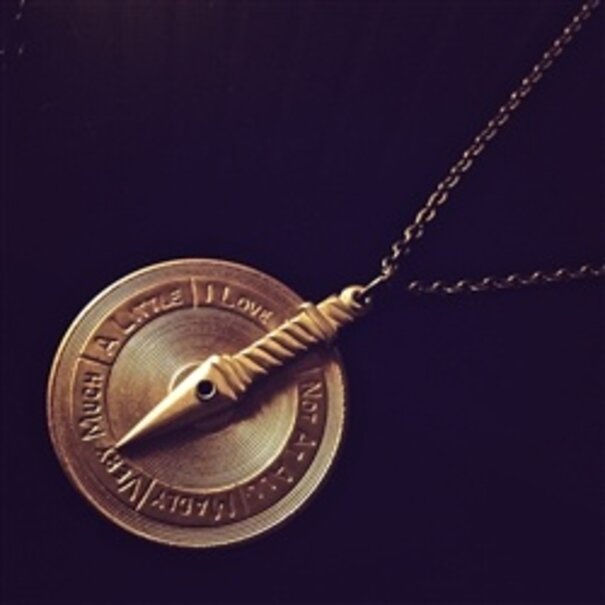 Pika & Bear Love Games Brass Lover Meter Spinner Necklace