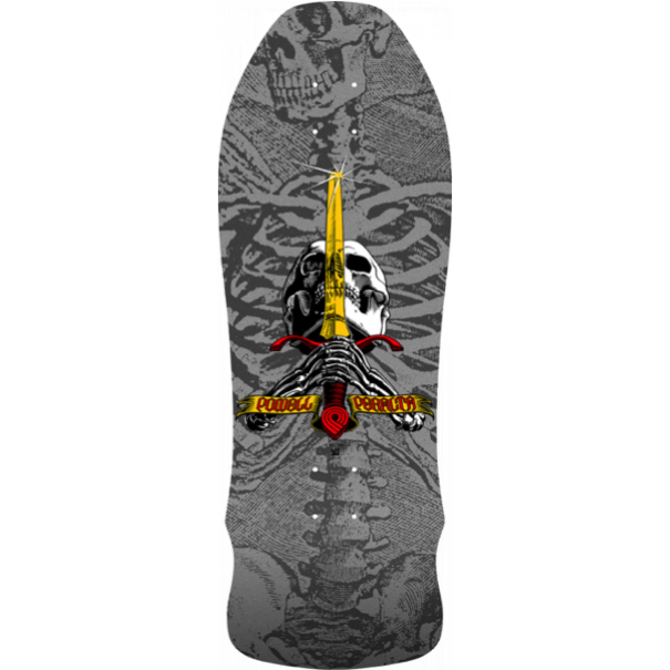 Powell-Peralta Geegah Skull and Sword Powell Reissue Grey Deck / 9.75x30