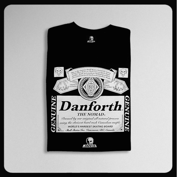 SKULL SKATES Skull Skates S/S T-shirt Danforth-Black/White