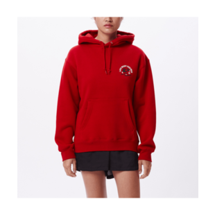 Obey Women's Late Night Feelings Pullover Hoodie-Red