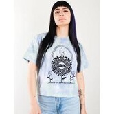 Obey Women's In Bloom Custom Dye Tee-Blue/Green Dye