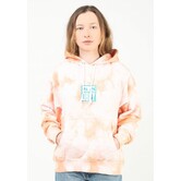 Obey Women's Warden Pullover Hoodie-Peach Multi